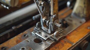 The rotary hook mechanism of a highend sewing machine responsible for looping the top thread with the bobbin thread to create perfect stitches photo