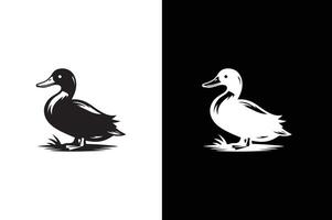 Black Duck icon illustration. simple duck icon design template . vector