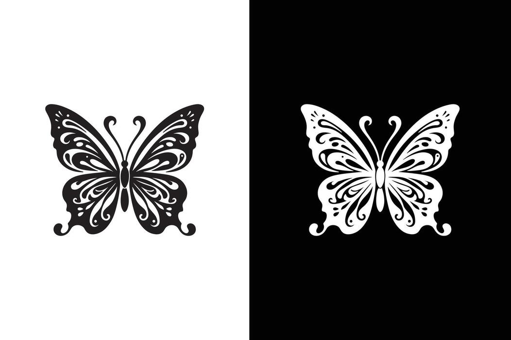 butterfly icon in line style. illustration 46491187 Vector