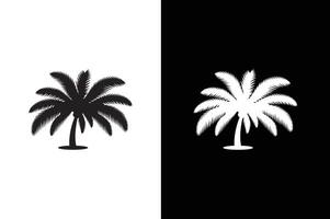 Coconut Tree icon template editable. Tree symbol sign isolated on white black background vector