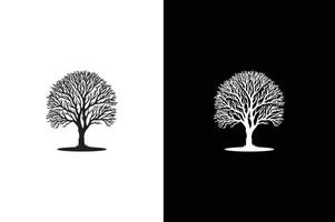 Tree icon template editable. Tree symbol sign isolated on white black background vector
