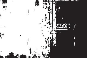 grunge texture of wall fragment with scratches and cracks vector