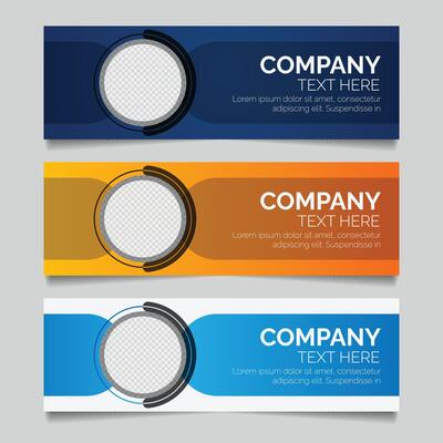 abstract corporate business banner template, horizontal advertising business banner layout template