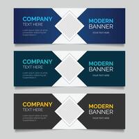 Professional business banner template with photo place modern layout template vector