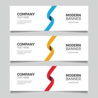 set of landscape banner background design concept background business layout template vector