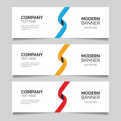 set of landscape banner background design concept background business layout template