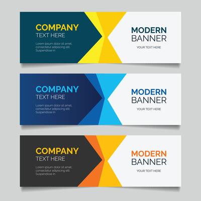 Modern editable banner design template for company brand