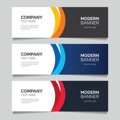 set of landscape banner background design concept Web background business layout template