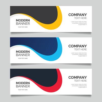 Banner with Waves Template Design