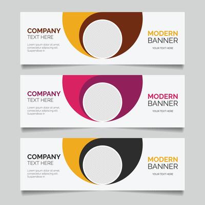Modern Banner Template Bundle, Minimalist banner design
