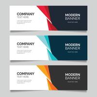 Geometric web business banner template design vector