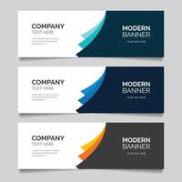 set of landscape banner background design concept background business layout design template vector