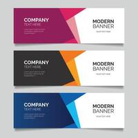 Modern banner design collection with abstract vector