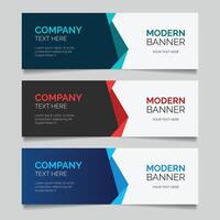 Abstract corporate business banner template set vector