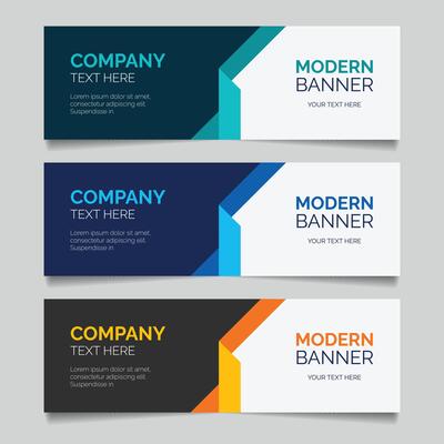 Banner abstract design templates for simple ads are very easy to use for companies or business