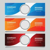 banner design template for advertising simple very easy to use for company or business vector