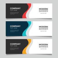 Banner abstract design templates for simple ads are very easy to use for companies or business vector