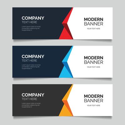 Set of Design Banner Web Template