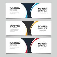 Abstract banner design modern web template vector