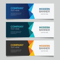 Abstract Banner Collection with Modern Shapes vector