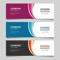 Banner abstract template designs for simple ads are very easy to use for companies or business vector