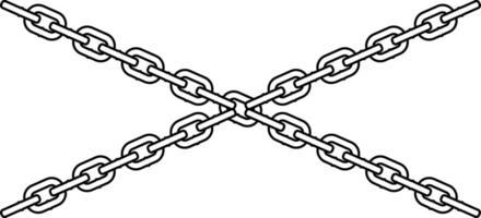 black silhouette of chain without background vector