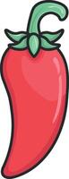 pepper cartoon drawing without background vector