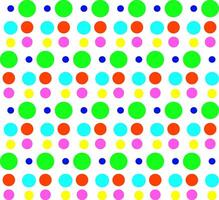 Seamless texture in the form of an abstract pattern of multi-colored polka dots on a white background vector
