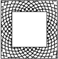 Square black frame with grid pattern vector