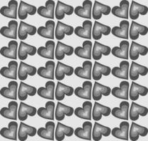 Seamless Scandinavian pattern in the form of hearts on a gray background vector
