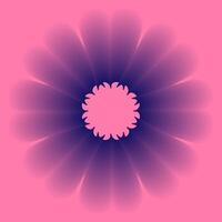 Pink background decorated with abstract round pattern vector