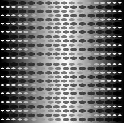 Abstract monochrome pattern in the form of oval spots and dashes on a gray background