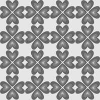Floral Scandinavian pattern in the form of hearts on a gray background vector