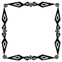 Black frame in the form of a pattern of geometric shapes on a white background vector