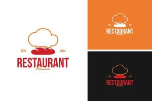 A logo design of chef hat with a loaf of bread, ideal for a bakery or artisanal bread maker. illustration template idea vector