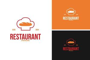 A logo design of chef hat with a loaf of bread, ideal for a bakery or artisanal bread maker. illustration template idea vector