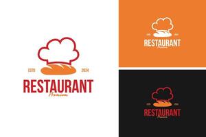 A logo design of chef hat with a loaf of bread, ideal for a bakery or artisanal bread maker. illustration template idea vector