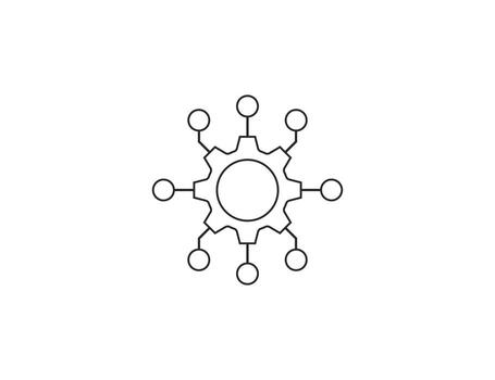 algoritmo, ingeniería, canal icono. ilustración. vector