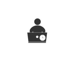 Overtime working icon. illustration. vector