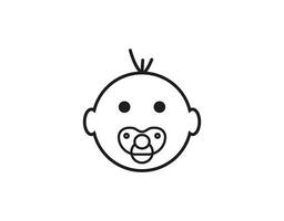 Child, baby icon. illustration, flat design. vector