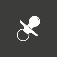 Baby pacifier icon. illustration, flat design. vector