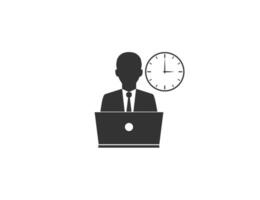 Overtime working icon. illustration. vector