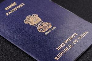 Physical paper international passport of Indian citizen photo