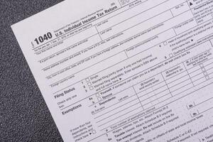 Fill out US tax form 1040 for verification and refund photo