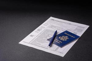 Fill out US tax form 1040 for verification and refund photo