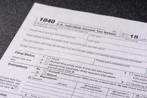 Fill out US tax form 1040 for verification and refund photo