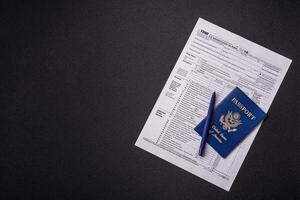 Fill out US tax form 1040 for verification and refund photo