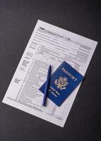 Fill out US tax form 1040 for verification and refund photo