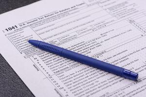 Fill out US tax form 1041 for verification and refund photo
