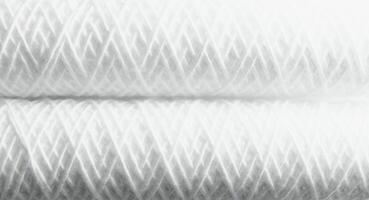filter cartridges for water on a white background. Installation of reverse osmosis water purification system. photo